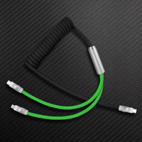 Curly Chubby" 2-em-1 Spring ColorBlock Cabo de carregamento rápido
