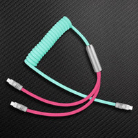 Curly Chubby" 2-em-1 Spring ColorBlock Cabo de carregamento rápido