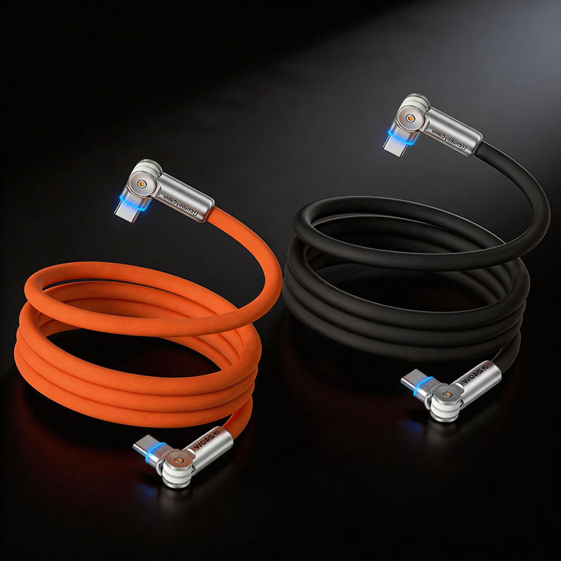 Chubby RotateX" 240W Rotativo Cable – Pack de 2 / Pack de 3 (Duplo 180° + LED)