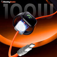 ChubbyCable Solo-Flex™ 2-In-1 USB-C Cable With In-Line Watch Charger