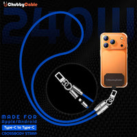ChubbyCable Alça a tiracolo - antirroubo Hang & Twist-to-Charge 240W LoopCharge Cable