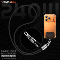 ChubbyCable Alça a tiracolo - antirroubo Hang & Twist-to-Charge 240W LoopCharge Cable