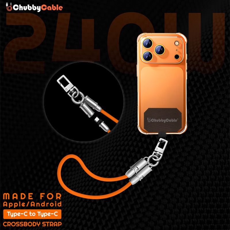 ChubbyCable Alça a tiracolo - antirroubo Hang & Twist-to-Charge 240W LoopCharge Cable