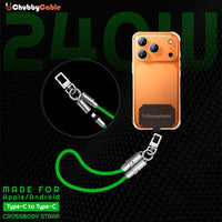 ChubbyCable Alça a tiracolo - antirroubo Hang & Twist-to-Charge 240W LoopCharge Cable