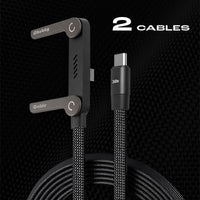 ChubbyCable StandLite™-  240W Braided Fast Charge Cable With Built-in Phone Stand