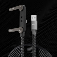 ChubbyCable StandLite™-  240W Braided Fast Charge Cable With Built-in Phone Stand