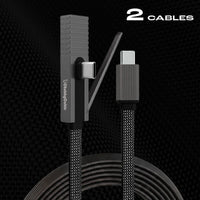 ChubbyCable StandLitePro - 90° 240W Cabo de carregamento rápido com Invisible Stand & Phone Case Friendly
