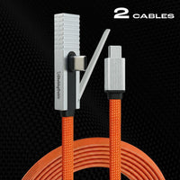 ChubbyCable StandLitePro - 90° 240W Cabo de carregamento rápido com Invisible Stand & Phone Case Friendly