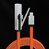 ChubbyCable StandLitePro - 90° 240W Cabo de carregamento rápido com Invisible Stand & Phone Case Friendly