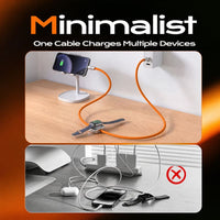 ChubbyCable Solo-Flex™ 2-In-1 USB-C Cable With In-Line Watch Charger