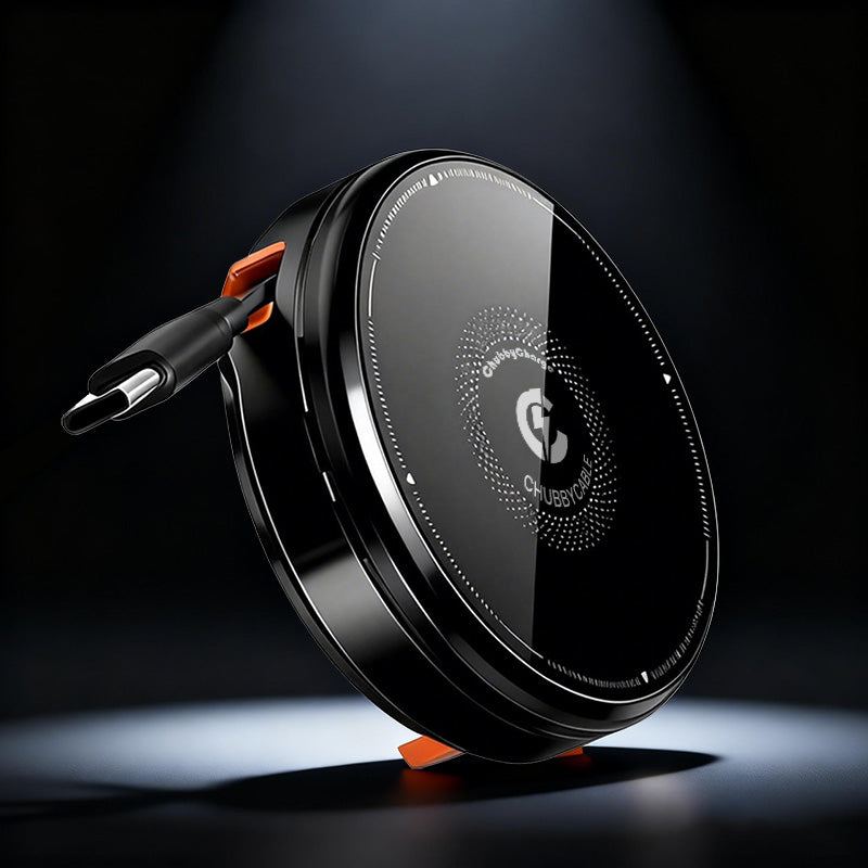 ChubbyCharge Compact - Retractable 3-in-1 Magnetic Wireless Charger & Hidden Stand
