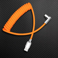 Curly Chubby" 240W 90° Elbow Cable com conectores espelhados