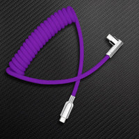 Curly Chubby" 240W 90° Elbow Cable com conectores espelhados