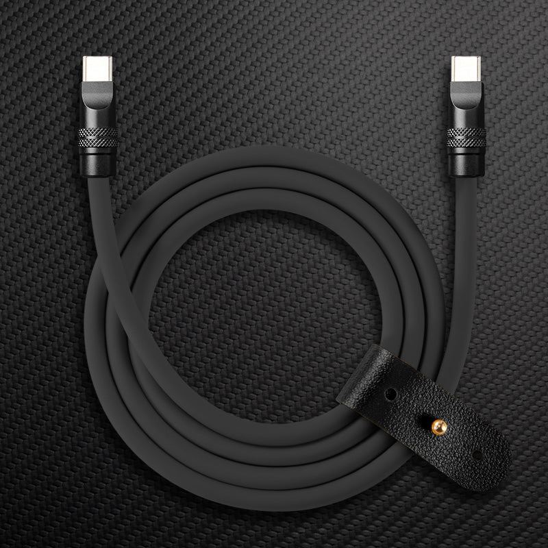 TechnoGloss" 240W Brilho reflexivo Cabo de carregamento (C+Lightning)