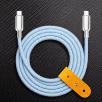 Thin Chubby" 240W Tricô entrançado Cabo de carregamento rápido com conectores espelhados