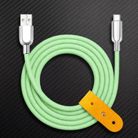Thin Chubby" 240W Granulado Textura Cabo de carregamento com conectores espelhados