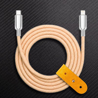 Thin Chubby" 240W Tricô entrançado Cabo de carregamento rápido com conectores espelhados