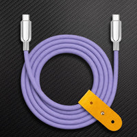 Thin Chubby" 240W Granulado Textura Cabo de carregamento com conectores espelhados