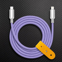 Thin Chubby" 240W Granulado Textura Cabo de carregamento com conectores espelhados