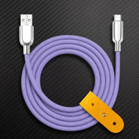 Thin Chubby" 240W Granulado Textura Cabo de carregamento com conectores espelhados