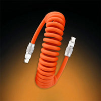 Curly Chubby" 240W Coiled Cabo de carregamento rápido para carro [240H Sag-Free]