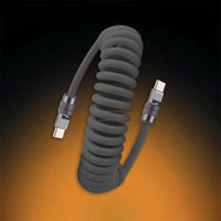 Curly Chubby" 240W Coiled Cabo de carregamento rápido para carro [240H Sag-Free]