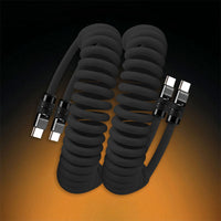 Curly Chubby" 240W Coiled Cabo de carregamento rápido para carro [240H Sag-Free]